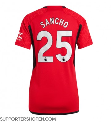 Manchester United Jadon Sancho #25 Hemma Matchtröja Dam 2023-24 Kortärmad